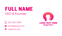 Pink Cat Chat Business Card Design