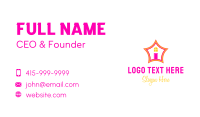 Colorful Star House Business Card Image Preview