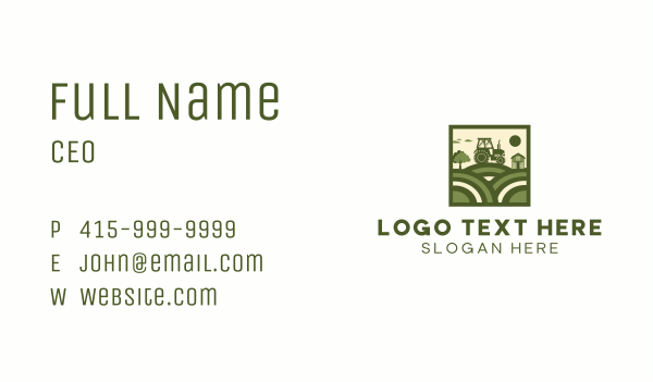 Field Tractor Farm Business Card Design Image Preview