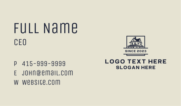 Roofing Housing Realty Business Card Design Image Preview