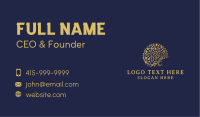 Gold Eco Tree  Business Card Image Preview