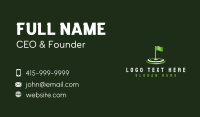 Flag Golf Sports Business Card Design