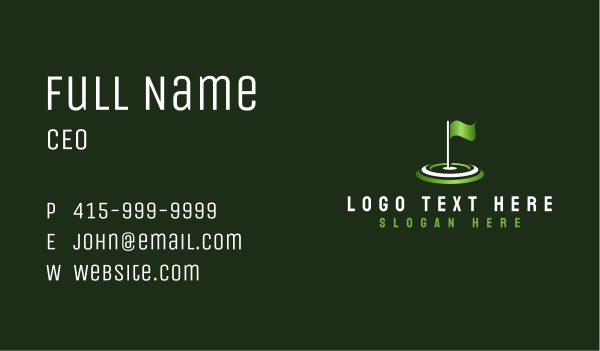 Flag Golf Sports Business Card Design Image Preview