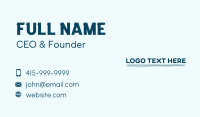 Business Wave Wordmark Business Card Design