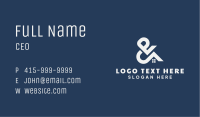Real Estate Ampersand Business Card Image Preview