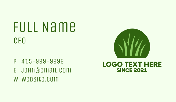 Green Grass Garden  Business Card Design Image Preview