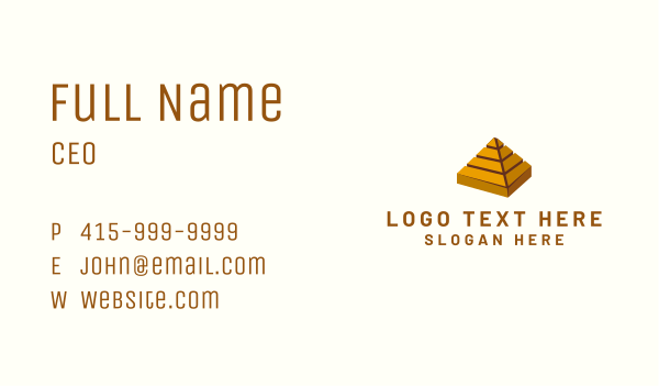 Corporate Firm Pyramid  Business Card Design Image Preview