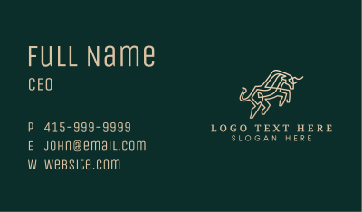 Deluxe Bull Animal Business Card Image Preview