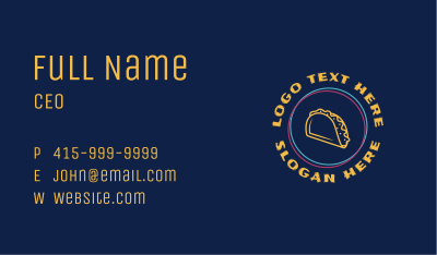 Mexican Taco Restaurant Business Card Image Preview