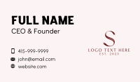 Fashion Boutique Letter S Business Card Image Preview