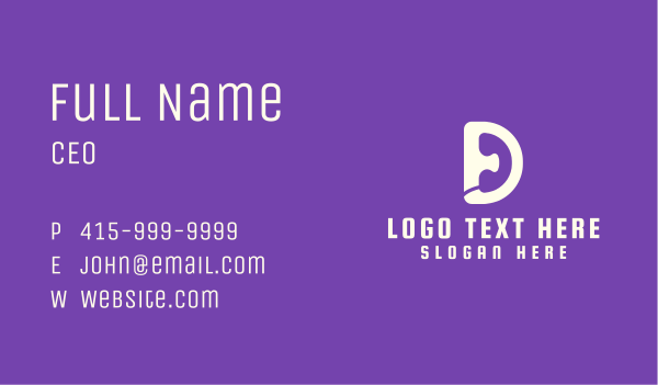 Telephone Letter D  Business Card Design Image Preview
