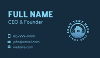 Blue Cleaning House Bubbles Business Card Image Preview