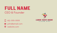 Strong Superhero Cartoon Business Card Design