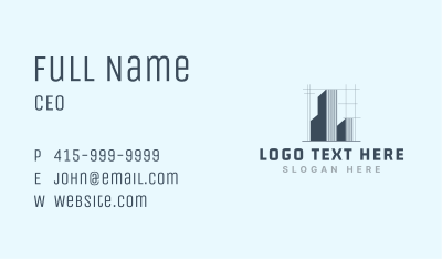 Minimalist Building Construction Business Card Image Preview
