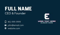 Cyber Anaglyph Letter E Business Card Image Preview