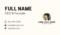 Mullet Rockstar Hairstyle Business Card Preview
