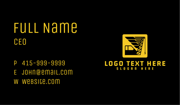 Industrial Construction Crane Business Card Design Image Preview