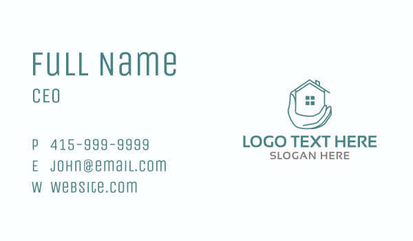 House Hand Care Business Card Design Image Preview