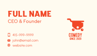 Orange Price Tag Cart Business Card Image Preview