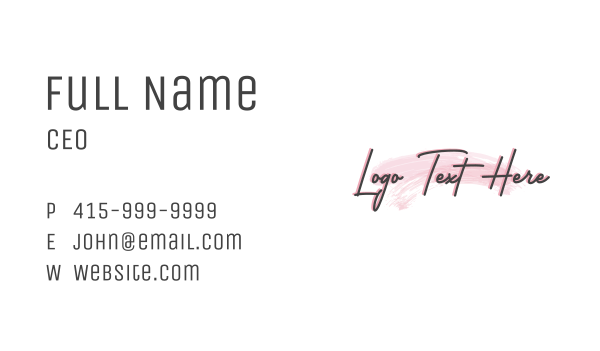 Cosmetics Boutique Wordmark Business Card Design Image Preview