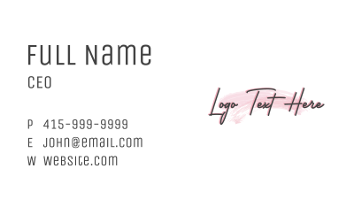 Cosmetics Boutique Wordmark Business Card Image Preview