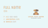 Happy Sitting Dog Business Card Image Preview