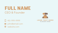 Happy Sitting Dog Business Card Image Preview