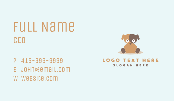 Happy Sitting Dog Business Card Design Image Preview