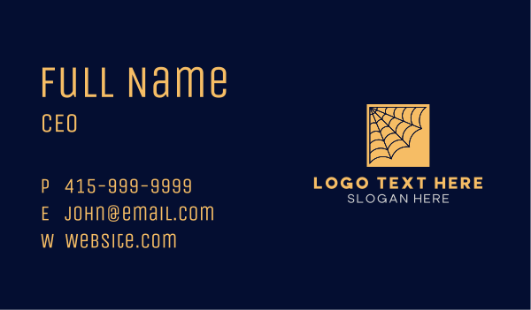 Spider Web Pattern Business Card Design Image Preview