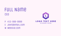 Starry Hexagon Letter Business Card Image Preview