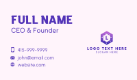 Starry Hexagon Letter Business Card Image Preview