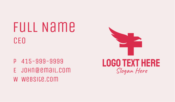 Eagle Cross Medical Business Card Design Image Preview