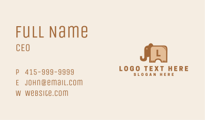 Elephant Bread Bakery  Business Card Image Preview