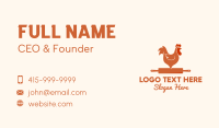 Chicken Rolling Pin Business Card Design