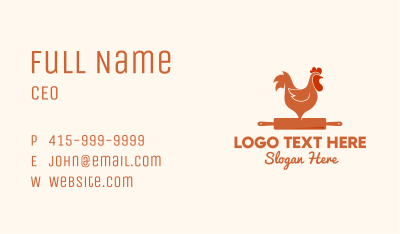 Chicken Rolling Pin Business Card Image Preview