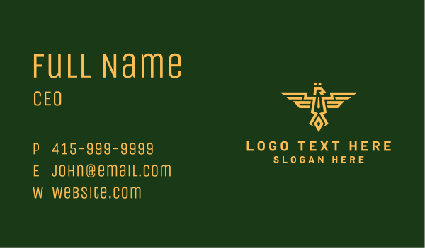 Eagle Army Crest Business Card Design Image Preview
