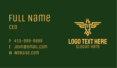 Eagle Army Crest Business Card