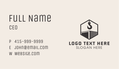 Freight Container Shipping  Business Card