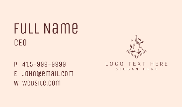 Hand Female Skincare Business Card Design Image Preview
