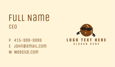 Brown Coconut Mascot Business Card Image Preview