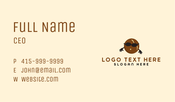 Brown Coconut Mascot Business Card Design Image Preview