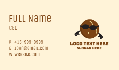 Brown Coconut Mascot Business Card