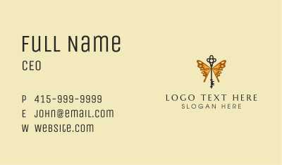Elegant Wing Key Business Card Image Preview