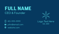 Blue Snowflake Pattern Business Card Image Preview