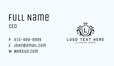 Premium Royal Shield Business Card Image Preview