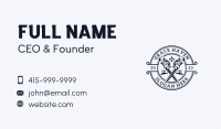 Blue Pipe Wrench Faucet Business Card Design