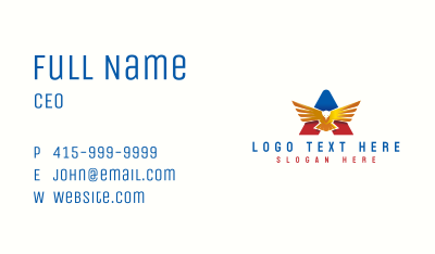 Flying American Eagle Letter A Business Card Image Preview