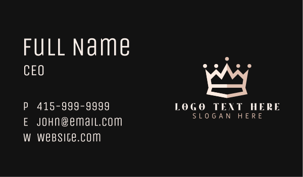Luxe Crown Jewel Business Card Design Image Preview