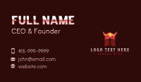 Gladiator Spear Silhouette Business Card Design