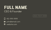 Unique Minimalist Wordmark Business Card Image Preview